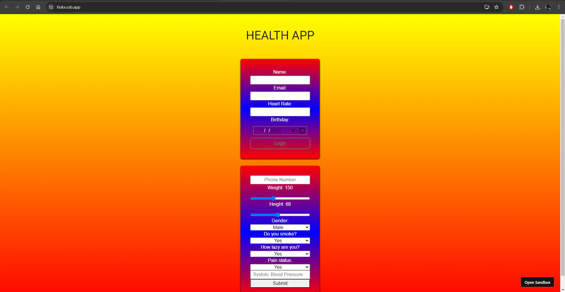 Health Application cover